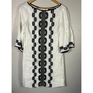 Nanette Lepore White‎ Embroidered Mini Dress Size 10